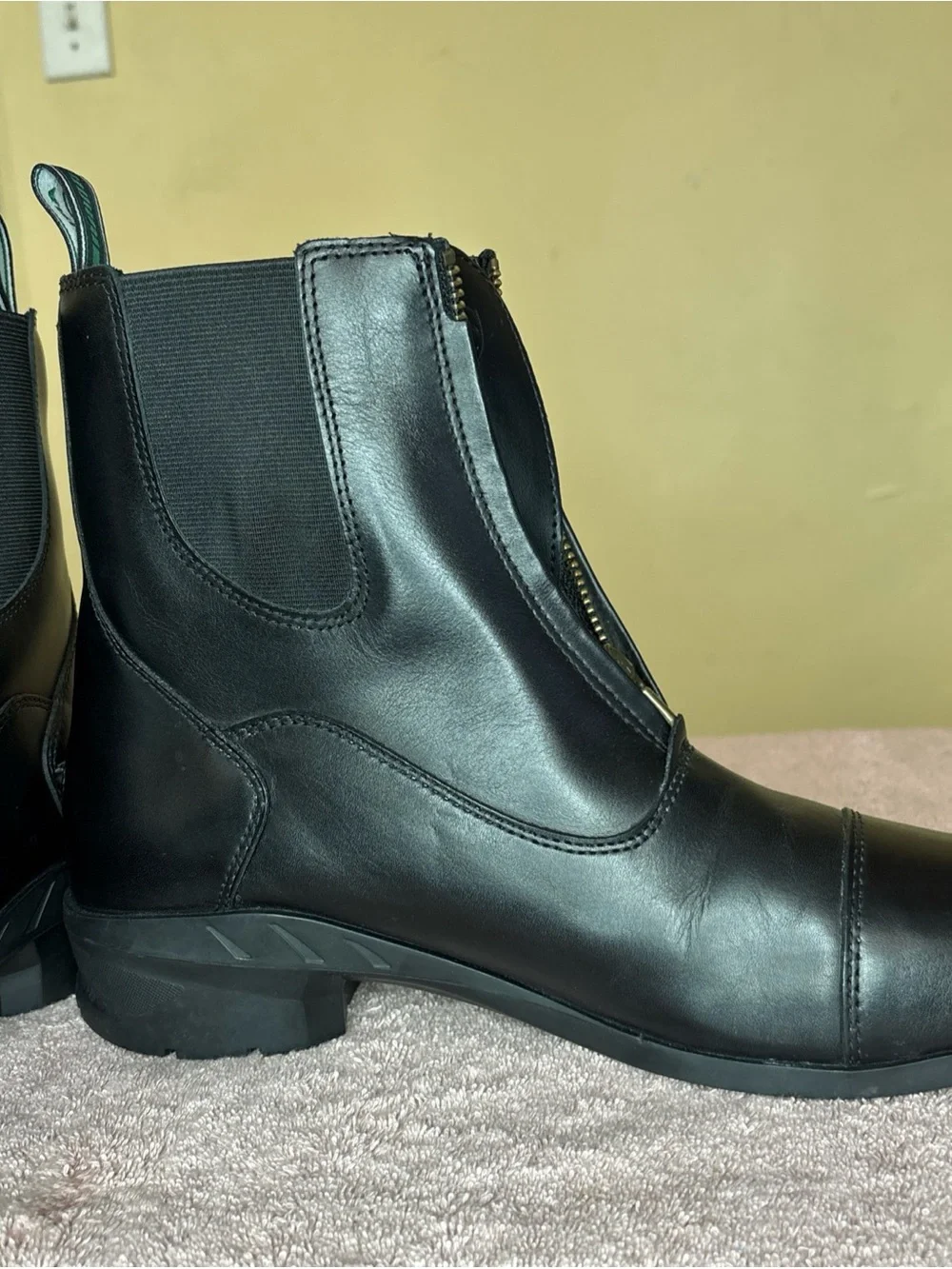 Ariat Heritage IV Boots Mens Size 10.5D Black Leather Zip Equestrian Excellent